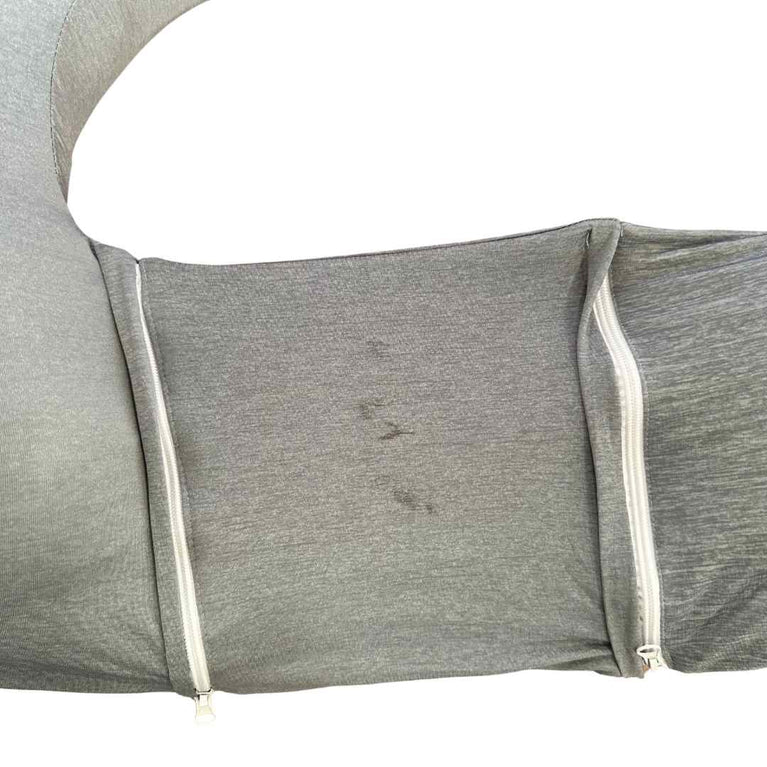 Pharmedoc U Shape Maternity Pillow with Detachable Extension - Grey