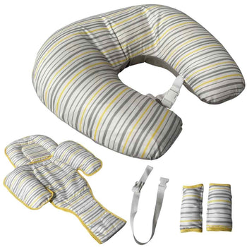 Clevamama Clevacushion Nursing Pillow & Baby Nest - Grey/Yellow