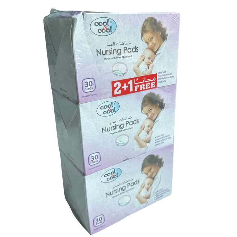 Cool & Cool Nursing Pads Hygienic (2+1 Free) 90 Counts