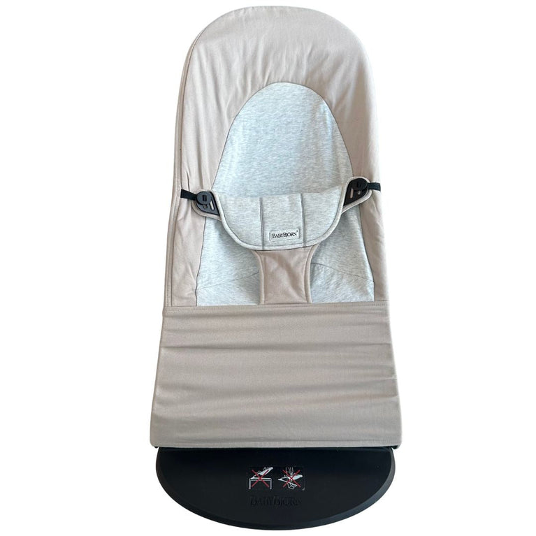 BabyBjorn Bouncer Balance Soft, Cotton and Jersey - Light Pink and Gray