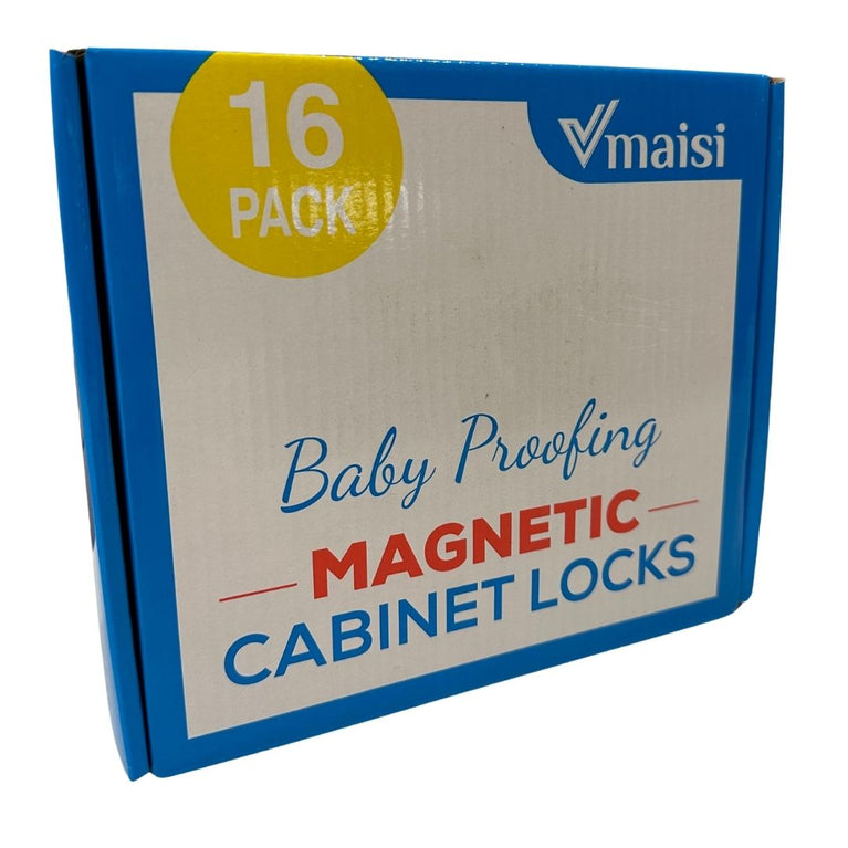 Vmaisi Magnetic Cabinet Locks for Baby Proofing - 16 Pack