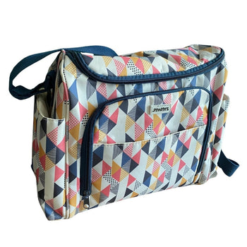 Juniors Geometric Print Diaper Bag with Changing Mat