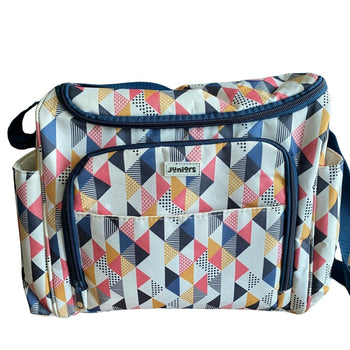 Juniors Geometric Print Diaper Bag with Changing Mat