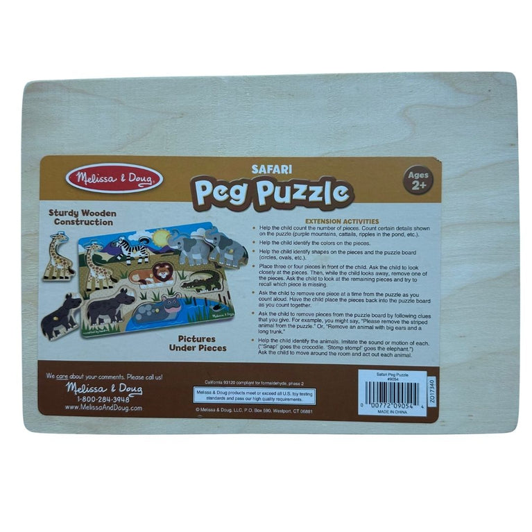 Melissa & Doug Safari Peg Puzzle