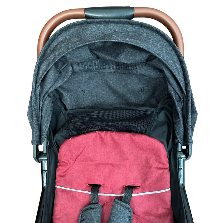 Moon Ritzi Light Weight Travel Cabin Stroller - Black/ Red