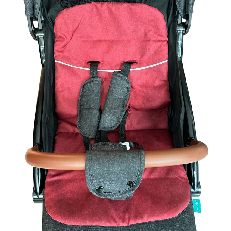 Moon Ritzi Light Weight Travel Cabin Stroller - Black/ Red