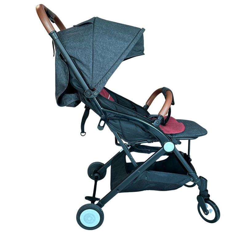 Moon Ritzi Light Weight Travel Cabin Stroller - Black/ Red