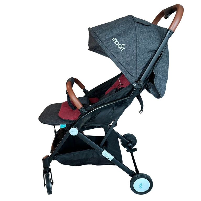 Moon Ritzi Light Weight Travel Cabin Stroller - Black/ Red