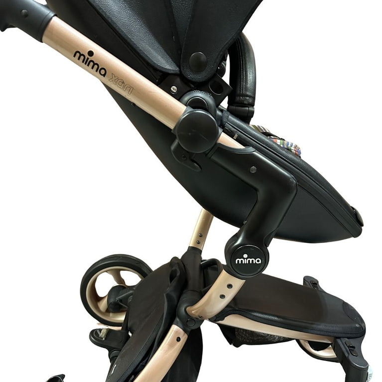 Mima Xari Stroller 4G Frame with Autumn Stripes Starter Pack - Rose Gold / Black