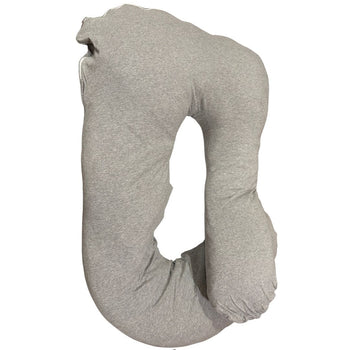 Moon Organic U Shaped Contour Maternity Pillow-Light Grey