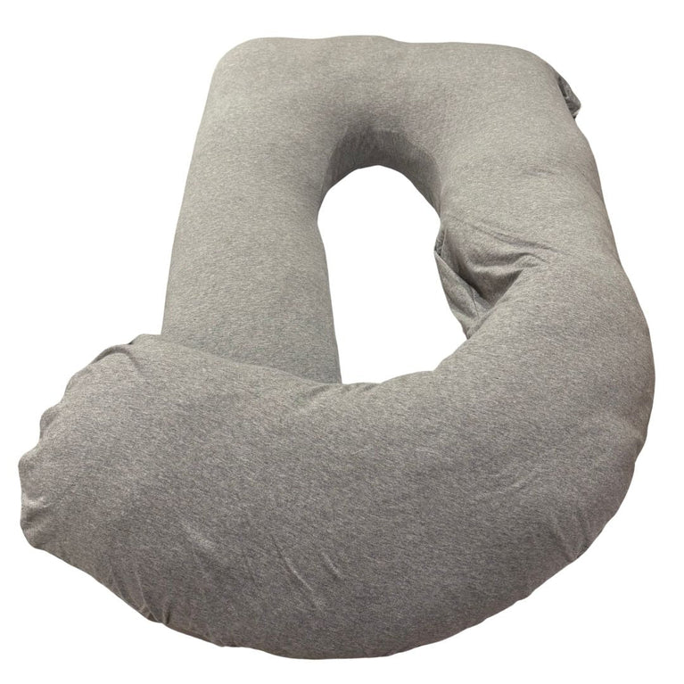 Moon Organic U Shaped Contour Maternity Pillow-Light Grey