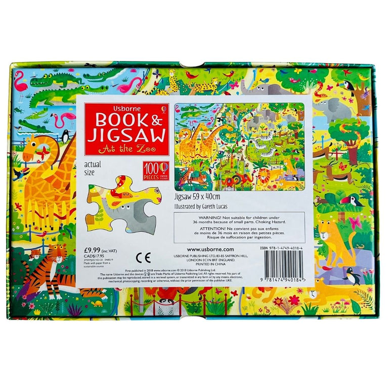 Usborne Book and Jigsaw at the Zoo Puzzle