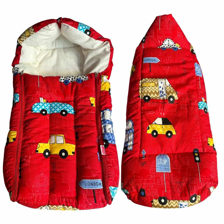 Babyhug-Vehicle-Printed-Bedding-Set-Sleeping-Bag,-Mattress-&-Bolsters-2