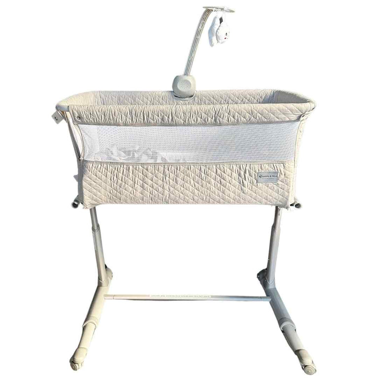 Bumble-&-Bird-Adjustable-Bedside-Bassinet-/-Crib-Beige-2