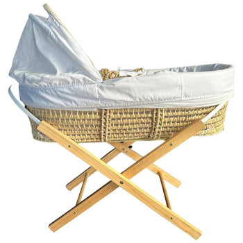 Kinder-Valley-Palm-Moses-Sleeping-Basket-with-Folding-Stand-White-Teddy-Wash-Day-2