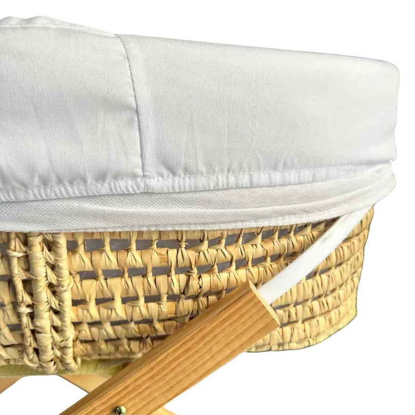 Kinder-Valley-Palm-Moses-Sleeping-Basket-with-Folding-Stand-White-Teddy-Wash-Day-4