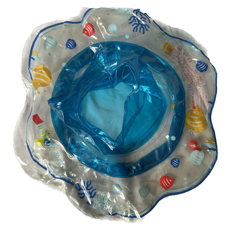 Intime-Inflatable-Round-Tube-Float-with-Infant-Seat-Clear-Blue-Transparent-2