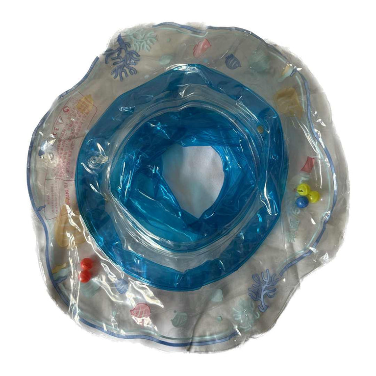 Intime-Inflatable-Round-Tube-Float-with-Infant-Seat-Clear-Blue-Transparent-3