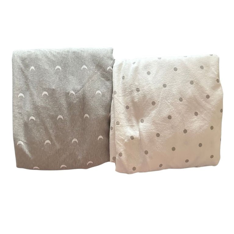 IKEA LENAST Fitted Sheet for Cot - Dotted/Moon (2 Pack)