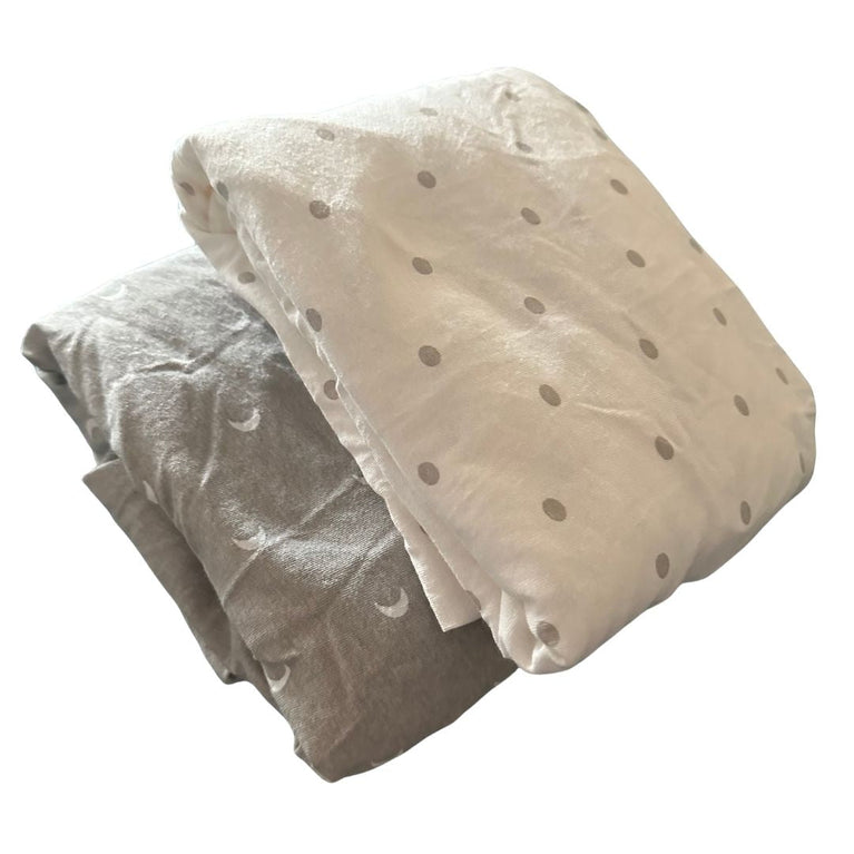 IKEA LENAST Fitted Sheet for Cot - Dotted/Moon (2 Pack)