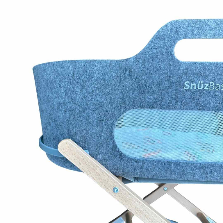 Snuz Baskit Moses Basket W/ Mattress & Stand Set - Dark Grey