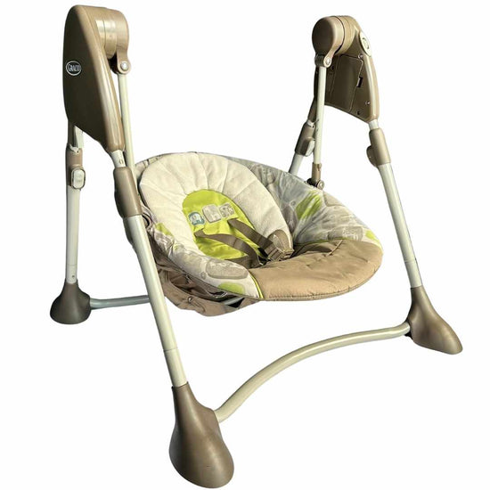 Secondful Graco Open Top Electric Baby Swing Forest Brown Shop used Bouncers Rockers Swings in UAE Secondful