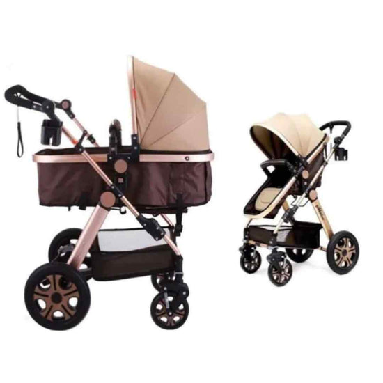 Pikkaboo-3-in-1-Luxury-Pram-Stroller-Beige-1