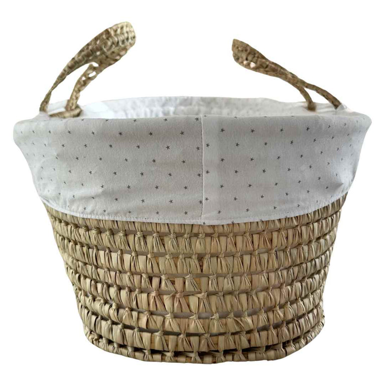 Mamas & Papas Moses Basket with Rocking Stand - Stars and Stripes (White)