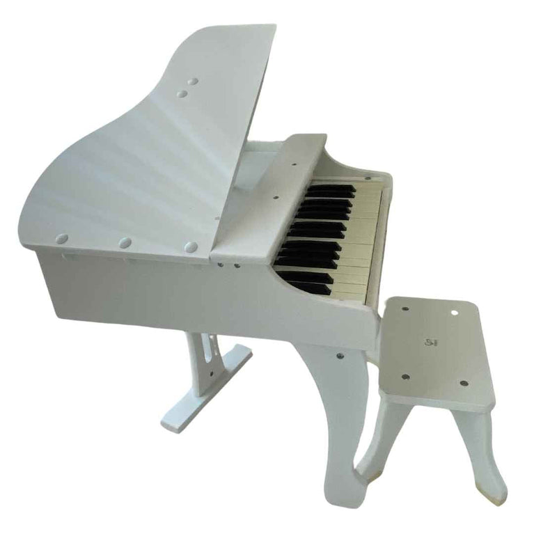 Hape Deluxe Electronic Grand Piano with Stool - White