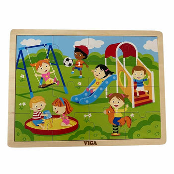 VIGA Toys Wooden At The Park Puzzle (16-piece)