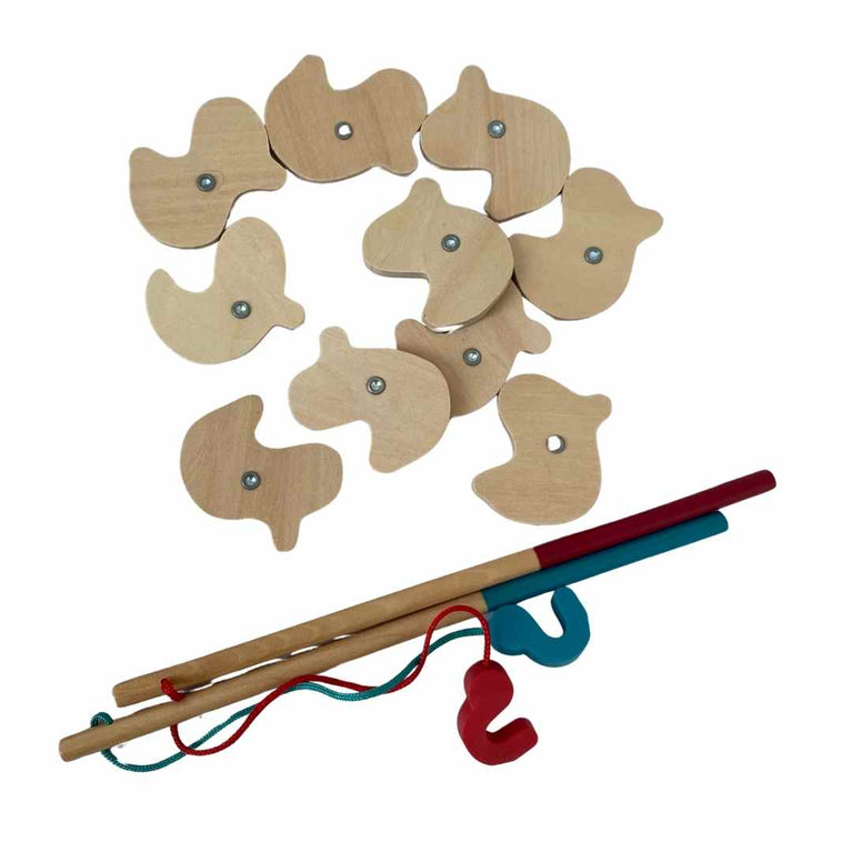 Wooden Numbers Magnetic Fishing Game