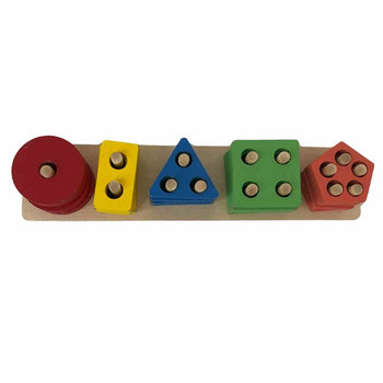 Wooden Sorting & Stacking Shape Educational Toy