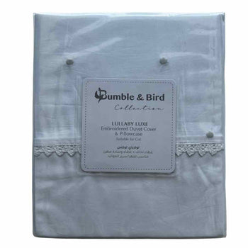 Bumble & Bird Lullababy Luxe Duvet Cover & Pillow Case for Cot - Grey