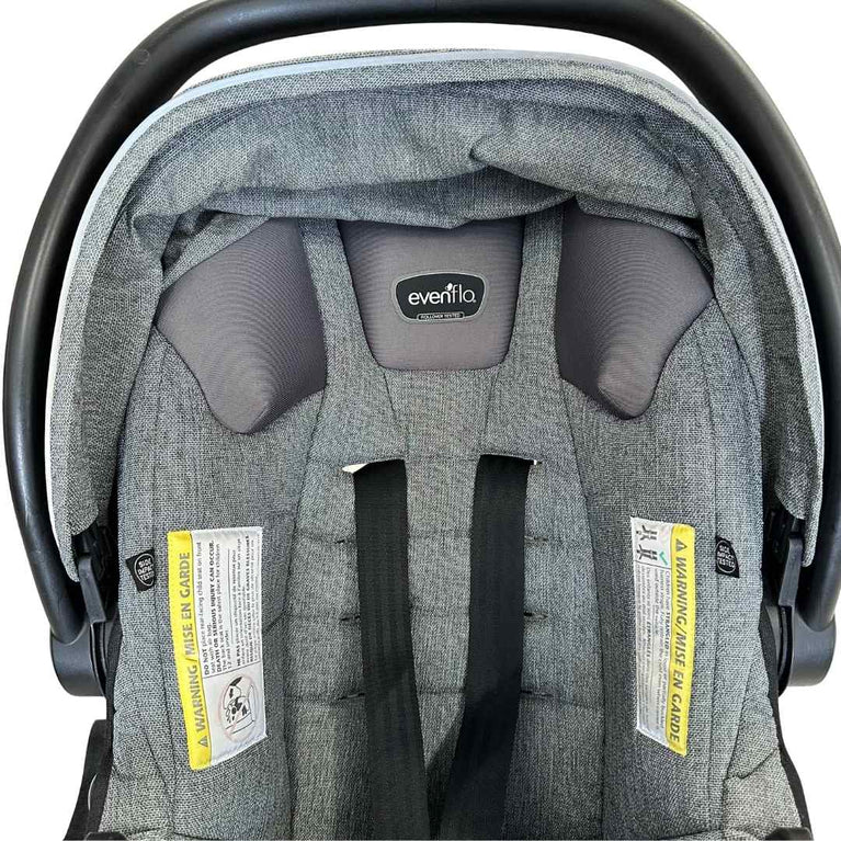 Evenflo LiteMax 35 Infant Car Seat with SafeMax Base (2019)- Grey