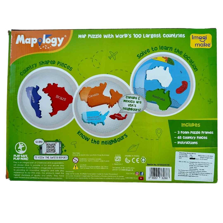 Imagimake Mapology World Map Jigsaw Puzzle