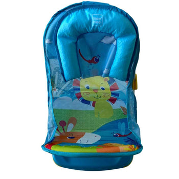 Mee Mee Compact Anti-Skid Baby Bather with Reclining Seat - Aqua Turtle