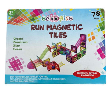 Scoobies Run Magnetic Tiles - 77 Piece Set