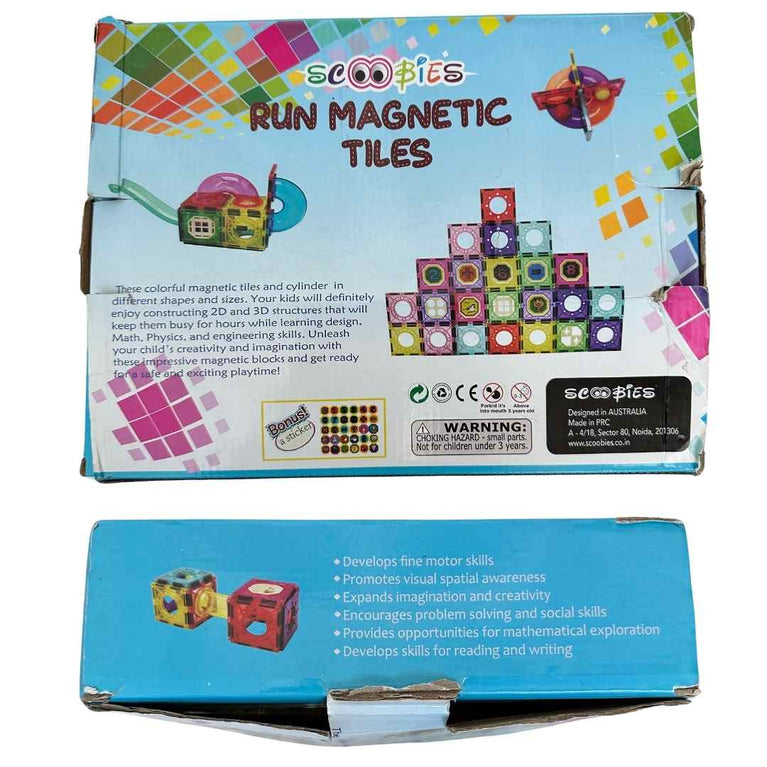 Scoobies Run Magnetic Tiles - 77 Piece Set