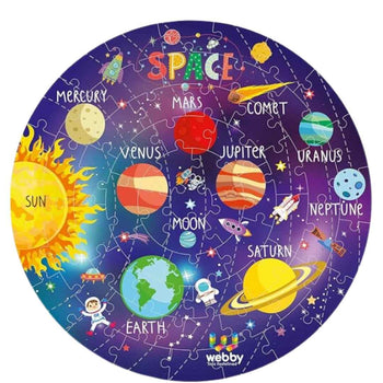 Webby Amazing Outer Space Solar System 60 Pieces Jigsaw Floor Puzzle