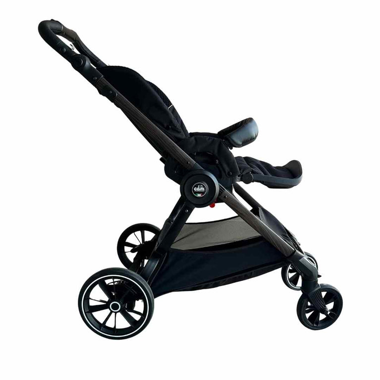 Cam Techno Babila Stroller with Bassinet Set - Black