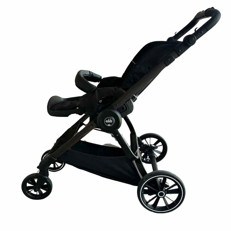 Cam Techno Babila Stroller with Bassinet Set - Black