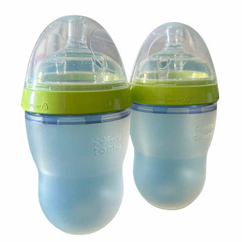 Comotomo Natural Feel Baby Bottle - Green - 250ml (Pack of 2)