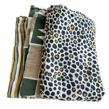 Crate&kids Organic Swaddle Gift Set (3 Pack) - Jane Goodall