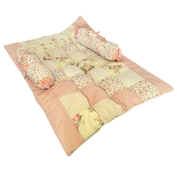 Abracadabra Newborn Bed Set with 2 Bolster Pillows - Vintage Floral