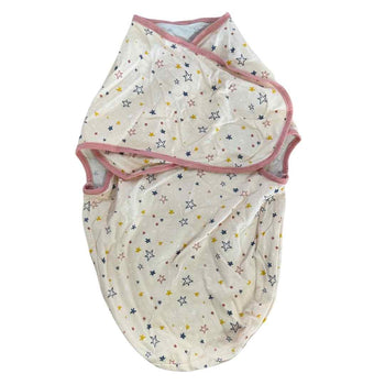 Clevamama Swaddle to Sleep Cotton Wrap Velcro Swaddle - Pink