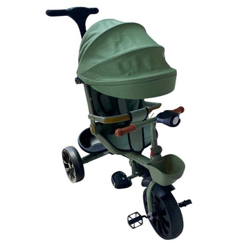 Baybee Uno 3-in-1 Tricycle (Trike) for Kids with Parental Push Handle - Green