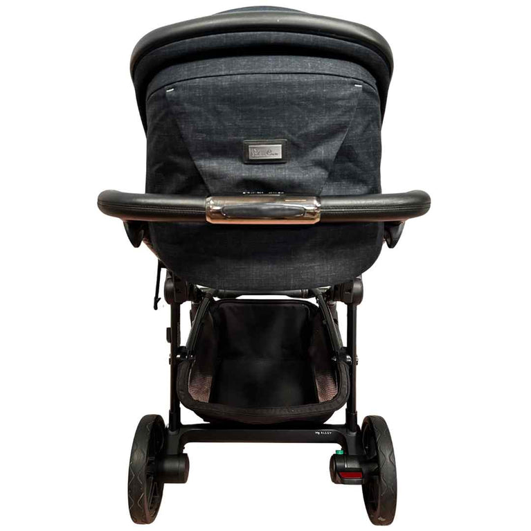 Silver Cross Coast Flint Stroller with Bassinet - Denim Blue