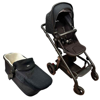 Silver Cross Coast Flint Stroller with Bassinet - Denim Blue