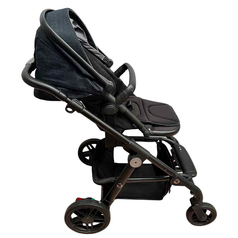 Silver Cross Coast Flint Stroller with Bassinet - Denim Blue