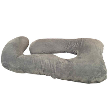 Maternity & Pregnancy U-Shaped Full Body Pillow - Velvet Grey